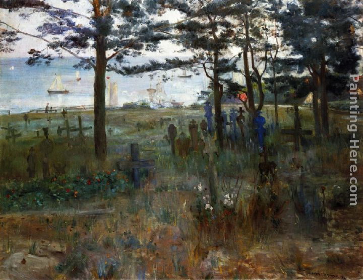 Fishermen's Cemetery at Nidden painting - Lovis Corinth Fishermen's Cemetery at Nidden art painting